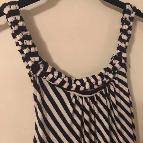 Cynthia Rowley Maxi Dress Navy/White Striped - Picture 2 of 7